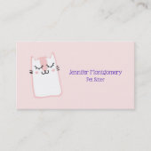 ピンクの寝猫 名刺 (正面)