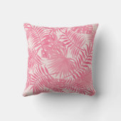 ピンクの審美的なトロピカルパーム葉 クッション (裏面)