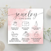 ピンクの審美的な水の色のロゴのジュエリー気に スクエア名刺