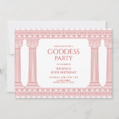 ピンクの寺院での女神の誕生日パーティー 招待状 (正面)