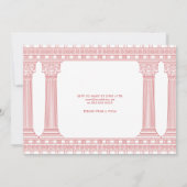 ピンクの寺院での女神の誕生日パーティー 招待状 (裏面)