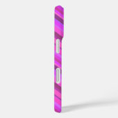 ピンクの対角線ストライプ色 Case-Mate iPhoneケース (裏面 / 右)