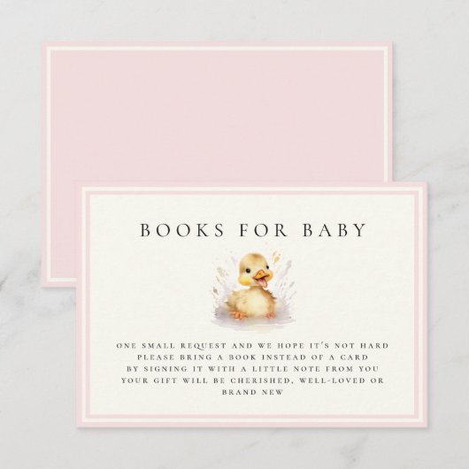 ピンクの小さなあひるのベビーシャワー絵本 (正面/裏面)