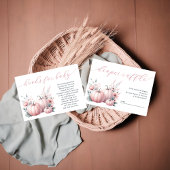 ピンクの小さなかぼちゃおむつラッフル エンクロージャーカード