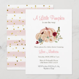 ピンクの小さなかぼちゃがやってくる 招待状