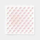 ピンクの小さなかぼちゃのパターン秋の赤ちゃんシャワー スタンダードカクテルナプキン (正面)