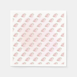 ピンクの小さなかぼちゃのパターン秋の赤ちゃんシャワー スタンダードカクテルナプキン