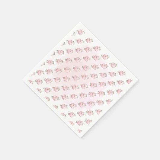 ピンクの小さなかぼちゃのパターン秋の赤ちゃんシャワー スタンダードカクテルナプキン (角)