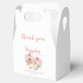 ピンクの小さなかぼちゃの女の子の赤ちゃんシャワーお気に入りボックス フェイバーボックス (オープン)