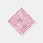 ピンクの小さなかぼちゃの女の子ベビーシャワー スタンダードカクテルナプキン (角)