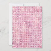 ピンクの小さなかぼちゃの女の子ベビーシャワー 招待状 (裏面)