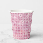 ピンクの小さなかぼちゃの女の子ベビーシャワー 紙コップ (裏面)