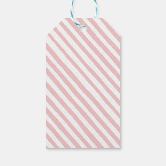 ピンクの小さなかぼちゃ女の子の赤ちゃん感謝していシャワーユーラベル ギフトタグ (裏面)