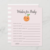 ピンクの小さなかわいこちゃんがベビーカードを願う (正面/裏面)