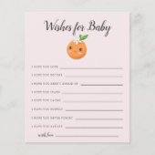 ピンクの小さなかわいこちゃんがベビーカードを願う (正面)