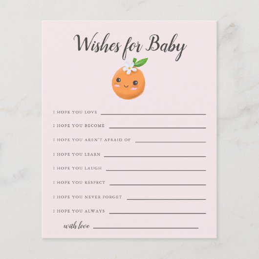 ピンクの小さなかわいこちゃんがベビーカードを願う (正面)