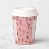 ピンクの小さなかわいこちゃんパイ秋の赤ちゃんガールシャワー 紙コップ (右)