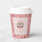 ピンクの小さなかわいこちゃんパイ秋の赤ちゃんガールシャワー 紙コップ (正面)