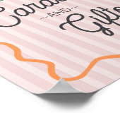 ピンクの小さなかわいこちゃん柑橘類カード&ギフト ポスター (角)