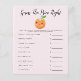 ピンクの小さなかわいこちゃん赤ちゃんシャワー価格を推測