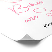 ピンクの小さなブハロウィーンのベビーは甘い ポスター (角)