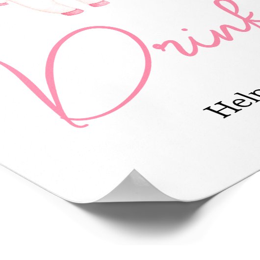 ピンクの小さなブハロウィーン赤ちゃんシャワードリンク ポスター (角)