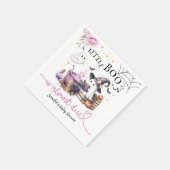 ピンクの小さなブハロウィーン赤ちゃんシャワー紙ナプキン スタンダードカクテルナプキン (角)