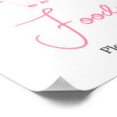 ピンクの小さなブハロウィーン赤ちゃんシャワー食品 ポスター (角)