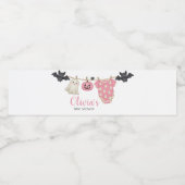 ピンクの小さなブーのクロースレインベビーシャワー ペットボトルラベル (シングルラベル)