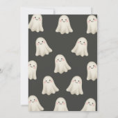 ピンクの小さなブーのクロースレインベビーシャワー 招待状 (裏面)