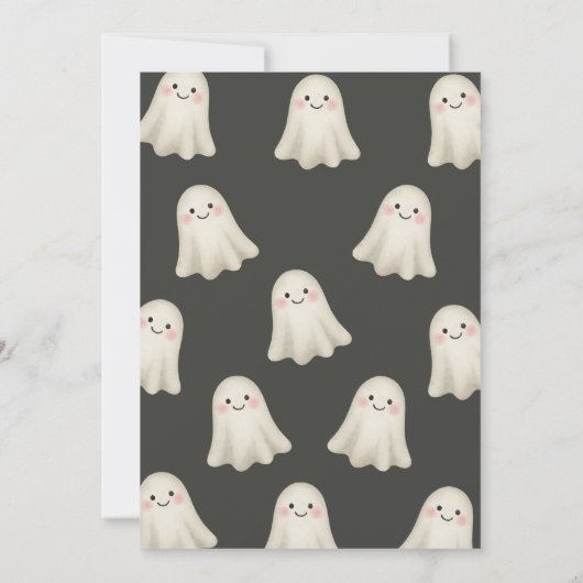 ピンクの小さなブーのクロースレインベビーシャワー 招待状 (裏面)