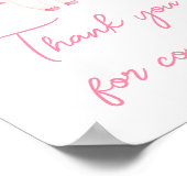 ピンクの小さなブーのハロウィーン感謝来します ポスター (角)