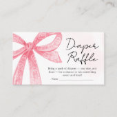 ピンクの小さなブーブハロウィーンベビーシャワーおむつラッフル エンクロージャーカード (正面)