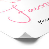 ピンクの小さなブーブハロウィーン赤ちゃんシャワーの好意 ポスター (角)