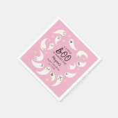 ピンクの小さなブーブハロウィーン赤ちゃんシャワー スタンダードカクテルナプキン (角)