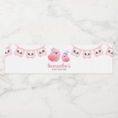 ピンクの小さなブーブハロウィーン赤ちゃんシャワー ペットボトルラベル (シングルラベル)