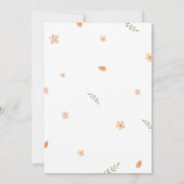 ピンクの小さなブーブハロウィーン赤ちゃんシャワー 招待状 (裏面)