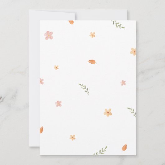 ピンクの小さなブーブハロウィーン赤ちゃんシャワー 招待状 (裏面)