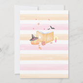 ピンクの小さなブーブハロウィーン赤ちゃんシャワー 招待状 (裏面)