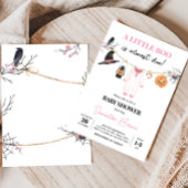 ピンクの小さなブーブハロウィーン赤ちゃんシャワー 招待状