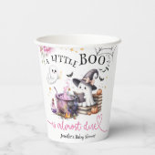 ピンクの小さなブーブハロウィーン赤ちゃんシャワー 紙コップ (裏面)