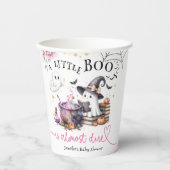 ピンクの小さなブーブハロウィーン赤ちゃんシャワー 紙コップ (正面)