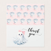 ピンクの小さなブーブベイビーシャワー折り畳み感謝 (外部フラット)