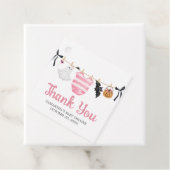 ピンクの小さなブーブベビーシャワースクエア フェイバータグ (インサイチュ)