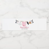 ピンクの小さなブーブベビーシャワー ペットボトルラベル (シングルラベル)