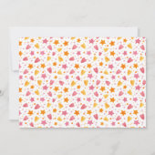 ピンクの小さなブー2枚の写真を撮る2回目の誕生日 招待状 (裏面)