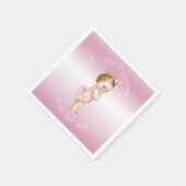 ピンクの小さなプリンセスの赤ちゃんシャワー スタンダードカクテルナプキン (角)