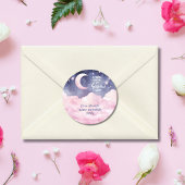 ピンクの小さな天国が赤ちゃんシャワーを送った ラウンドシール