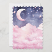 ピンクの小さな天国が赤ちゃんシャワーを送った 招待状 (裏面)