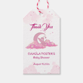 ピンクの小さな妖精のベビーシャワー ギフトタグ